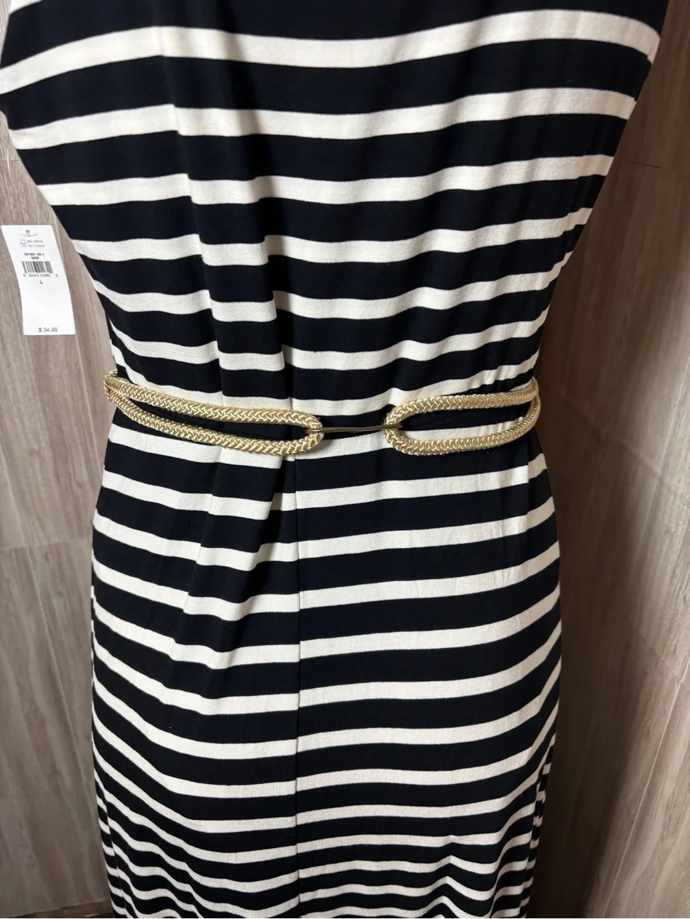 Women’s Braided Belt Leopard Print Metallic Gold Rope Hammered Medallion Buckle